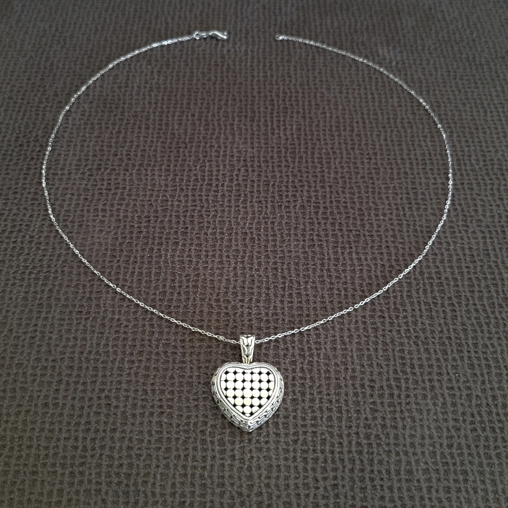 willowbird🪶 Silver🤍 Dotted Heart❤ Pendant Necklace - NWT